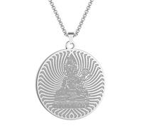 SYAVR Unisexe Guanyin pendentif collier bijoux en acier inoxydable cadeau de déesse