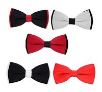 SYAYA Lot de 5 nœuds papillon pré-noués pour homme Couleurs assorties - - Taille Unique