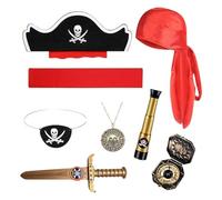 syayw Accessoires Pirates,Costume de Pirate Garçon | Bandana Tête de Mort pour Carnaval Anniversaire Halloween Cosplay Garçon Fille