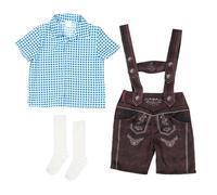 syayw Costume Dirndl et pantalon en cuir pour enfants - Costume de fête d'Halloween - Vêtements de fête pour déménagements, maternelle, fêtes de famille