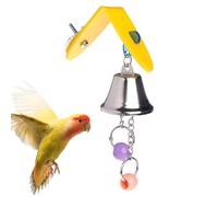 syayw Jouet Cloche à Oiseau - Carillon de Cloche pour Cage à Oiseaux de 12 cm | Puzzle d'enrichissement interactif avec Conception Suspendue en métal Acrylique, Jouet sonore à mâcher sûr | Perroquet