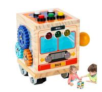 syayw Jouet Cube Occupé pour | Tableau Éducatif avec Éclairage LED - Jouet Sensoriel Cube d'Activités d'Éveil - pour La Chambre Le Salon Les Voyages Les Tout-Petits Les Garçons Et