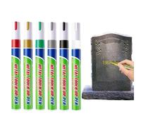 syayw Marqueurs Peinture Imperméables | Pointe Fine Encre de Retouche pour Gravure,6 Pièces Peinture Tombstone | pour Inscription Lettrage Art Artisanat Pierre Tissu Métal Bois Céramique