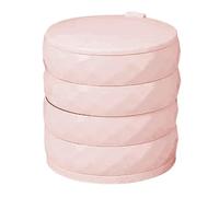 syayw Rotating Jewelry Box - 4 Layer Trinket Storage Display, Jewelry Tray Case With Lid For Women Girls, Organizer For Bedroom Bathroom Nightstand, Stackable Jewelryy Holder