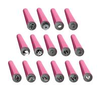 syayw Stylo de tampon de fleur d'ongle, outil de tampon d'ongle, 15x stylo outils d'art avec 6 modèles d'ongles différents, Outils de pointage d'art de graffiti, outils de conception d'ongles