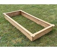 SyberDesk Cadre funéraire en Bois - Cadre en Bois pour Tombe - Entourage de Tombe 190x90x20 cm - Chêne Massif - Couleur Naturelle - Résistant aux intempéries - Montage Facile