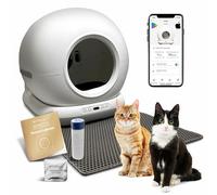 SYBILPET Smart Cat Litter, litière pour Chat autonettoyante, Anti-Odeur, capacité maximale de 72L, bac à litière avec Application de Surveillance