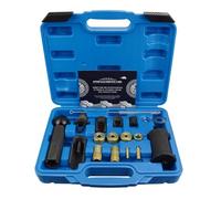 SYBLW Outil de Calage 18 Pièces Kit D'extracteurs D'injecteurs De Carburant Compatible avec Skoda pour Moteurs V8 FSI 1,4-4,2 L 2000 2001 2002 2003 2004 2005 2006