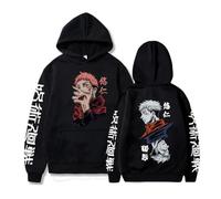 Sybnwnwm Jujutsu Sweat à capuche Kaisen Sweat à capuche Gojo Itadori Impression 3D Pull à capuche, Noir , M