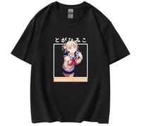 Sybnwnwm My Hero Academia T-Shirt Homme Himiko Toga 3D imprimé à Manches Courtes Été Homme Femme Japonais Animé Tshirt