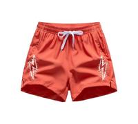 Sybnwnwm Short d'été décontracté à taille élastique, séchage rapide, imprimé flash, respirant, short de sport, jogging, A - Rouge, 3XL