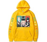 Sybnwnwm Spy x Family Sweat à capuche avec cordon de serrage pour adulte Unisexe, jaune, XS