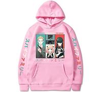 Sybnwnwm Spy x Family Sweat à capuche avec cordon de serrage pour adulte Unisexe, rose, S