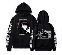 Sybnwnwm Sweat à capuche Anime Jujutsu Cosplay Kaisen Sweat à capuche unisexe, Noir , XXS