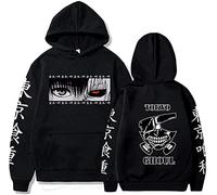 Sybnwnwm Tokyo Ghoul Sweat à capuche Anime Pull à capuche à manches longues pour homme et femme, Noir , M