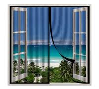 SYC Moustiquaire Fenêtre Magnétique, Auto-AdhéSif en Maille Anti Moustique Fenetre, Automatiquementfermé,sans Percer, pour La Plupart des Fenêtres -Black-a|| 70x85cm(27x33inch)