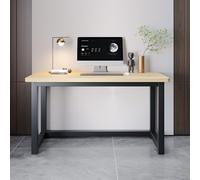 SYC Table de Bureau avec Pieds élargis de 5cm,Table d'étude avec Plateau de 2cm d'épaisseur,Bureau idéal pour Les Petits Appartements (Brown, 80 * 40 * 74cm)