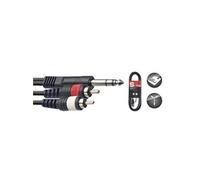 Stagg SYC3/PS2CM E Câble Jack 6.3mm / 2x RCA - noir