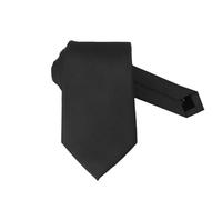 SycloPak Cravate Homme 8cm Extra Slim en Soie - Cravate Noire Unie pour Mariage, Affaires & Cadeaux Père Fait Main, Plusieurs Couleurs Noir/Bleu/Bordeaux
