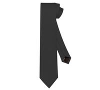 SycloPak Cravate Homme 8cm Extra Slim en Soie - Cravate Noire Unie pour Mariage, Affaires & Cadeaux Père Fait Main, Plusieurs Couleurs Noir/Bleu/Bordeaux