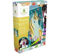 Sycomore - 10 tableaux paillettes licornes bleu TU