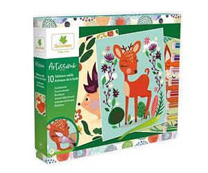 SYCOMORE Artissimo - 10 Tableaux Sable - Animaux de La Forêt - Loisirs Créatifs Enfant - Dès 4 Ans CREA005