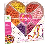 Sycomore | Perles en Bois Cœur Multicolores | Perles à Enfiler 3 Ans+