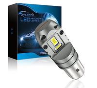 Sycreek Ampoule BA20D S2 LED de Phare de Moto,30W 2200LM 6000k Blanc Hi/Lo Faisceau Lampe pour Moto VTT Phare DC12V,1 Pièce