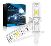 Sycr mpoule H1 LED,30000LM 1:1 Mini Size LED H1,Plug and Play,Remplacement de Phare Halogène de Voiture et Moto
