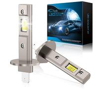Sycreek Ampoule H1 LED,Améliorer 100W 22000LM 6000K Blanc Froid 400% Super Bright LED H1 CANBUS Kit De Conversion de Voiture avec Ventilateur,2 Ampoules H1