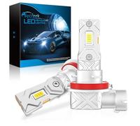 Sycr mpoule H11 LED H9 H8,30000LM 1:1 Mini Size LED H11,Plug and Play,Remplacement de Phare Halogène de Voiture et Moto
