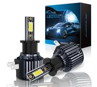 Sycreek Ampoule H3 LED, 16000LM 60W 300% Luminance 6500K Blanche Phares LED H3 Voiture,Remplacement Halogène,2 Ampoules