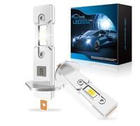 Sycreek Ampoule LED H1 Kit de Conversion,Double Refroidissement Cuivre & Zéro Bruit,H1 Led Installation 1:1 Facile Compatible CANbus pour Voiture Moto(9-24V)