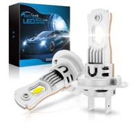 Sycreek Ampoule LED H7 120W 30000LM 700% Super Bright,6500K Blanc Froid, Aucun Adaptateur Requis,Anti Erreur,Mini Taille 1:1 Ventilé H7,Plug & Play,2 Ampoules H7
