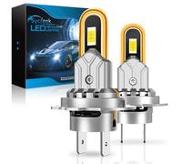 Sycr mpoule LED H7, 30000LM 100W Kit de Remplacement de Phares Tube en U H7 LED, Plug and Play Taille 1:1 Phare 6500K Blanc Feux de Route et Feux de Croisement pour Voiture 12V
