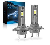 Sycreek H7 LED 24000LM 90W, Ampoule LED H7 1:1 Mini Design 6500K Blanc Froid,Kit be Conversion Halogène, Ampoule de Phare pour 12V Voiture ou Moto