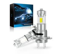 Sycreek H7 LED 30000LM, Ampoule LED H7 10000RPM Ventilateur, 50000+ Heures de Durée de Vie, 1:1 Mini Design 6500K Blanc Froid, Plug-N-Play, Lot de 2
