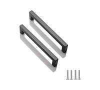 SYDARSYN 2 Pack Poignee de Meuble Cuisine Noir, Poignées de Placard Cuisine en Acier Inoxydable Entraxe 160mm