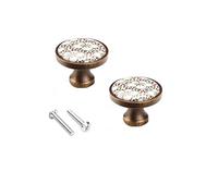 SYDARSYN 2 Pièces Boutons de Placard Vintage en Céramique - Boutons de Tiroir - Bouton de Meuble - 32mm - pour Armoire, Tiroir, Cuisine