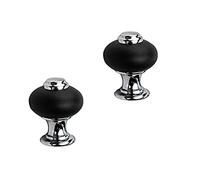 SYDARSYN 2 pièces Noir Vintage Boutons de Portes Placards poignées de portes Cabinet Tiroir Poignées Meuble Portes pour Placards Cuisine Tire Boutons Armoire Monotrou