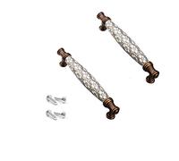 SYDARSYN 2 Pièces Poignee de Meuble Cuisine Céramique Vintage, Poignée de Meubles en Céramique Meubles Tiroir Poignées en Alliage de Zinc, Distance de Trous 128mm (B)