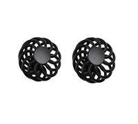 SYDARSYN 2 Pièces Poignee de Meuble Cuisine Noir Vintage, Poignée Meuble en Métal, pour Placards de Porte de Tiroir Salle de Bain Cuisine (Rond simple trou)