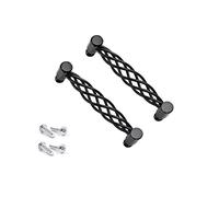 SYDARSYN 2 Pièces Poignee de Meuble Cuisine Noir Vintage, Poignée Meuble en Métal, pour Placards de Porte de Tiroir Salle de Bain Cuisine 96mm (A)