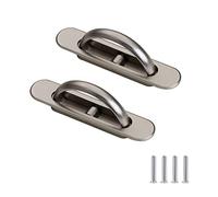 SYDARSYN 2 Pièces Poignée de Porte Encastrée Tatami Poignées Cachées en Alliage de Zinc Pratique Bouton de Plancher Encastré Dissimulé pour Tiroir Armoire de Plancher 85mm