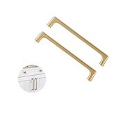 SYDARSYN 2pcs Poignee de Meuble Cuisine en Laiton Brossé, 160mm Entraxe de trou Poignées de Armoire de Style Européen, Poignée de Alliage de Zinc (Vis inclus)