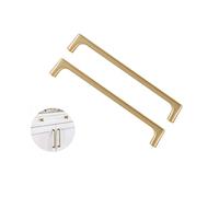 SYDARSYN 2pcs Poignee de Meuble Cuisine en Laiton Brossé, 192mm Entraxe de trou Poignées de Armoire de Style Européen, Poignée de Alliage de Zinc (Vis inclus)