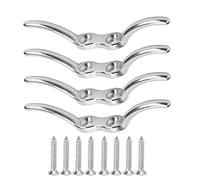 SYDARSYN 4 Pièces 150mm Acier Inoxydable 316 Taquets d'amarrage Dock Crochet de Corde Bateaux Taquet pour Mâts de Drapeau Bateaux Yacht Auvents Volets Bâches