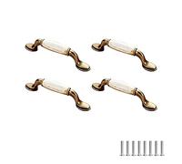 SYDARSYN 4 Pièces Poignées Antique Céramique Poignées d'Armoire Poignee de Meubles Poignee de Placard Poignées de Cuisine Armoire Tiroirs Boutons Poignée de Porte 96mm