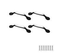 SYDARSYN 4 Pièces Poignées en Arc Céramique Poignee de Placard Antique Poignées d'Armoire Poignées de Meubles Boutons de Portes Cuisine Armoire Tiroirs Boutons Porte Poignées 96mm