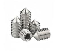 SYDARSYN Vis Sans Tête à Pointe Conique en Acier Inox, Vis à Métaux, Vis Pointeau, Vis à Six Pans Creux M5x8mm (20 pcs)